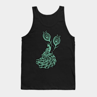 Peacock tattoo ( Front and Back) Tank Top